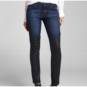 Rich & Skinny Deceiving Double Coated Skinny Jeans Blue Black 26 Mid Rise